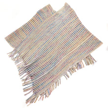 Load image into Gallery viewer, Striped Knitted Poncho - Cream
