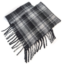Load image into Gallery viewer, Check Plaid Poncho Black/White
