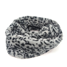 Load image into Gallery viewer, Animal Print Double Faux Fur Snood - Grey

