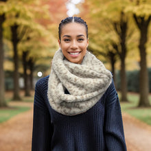 Load image into Gallery viewer, Cream Animal Print Double Faux Fur Snood
