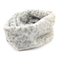 Load image into Gallery viewer, Cream Animal Print Double Faux Fur Snood
