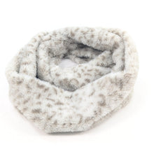 Load image into Gallery viewer, Cream Animal Print Double Faux Fur Snood
