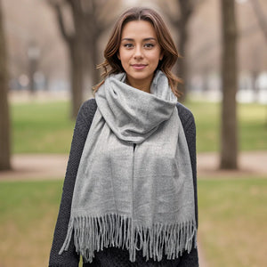 Sparkly Petra Pashmina Scarf - Slate Grey