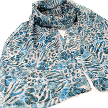 Load image into Gallery viewer, Walk On The Wild Side Scarf - Teal
