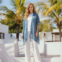 Load image into Gallery viewer, Blue Baroque Cover Up/Kaftan
