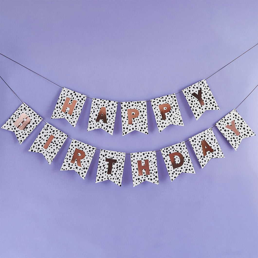 Happy Birthday Dalmatian Card Garland