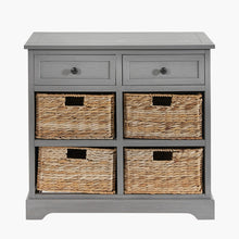 Load image into Gallery viewer, Devonshire Grey Wood 2 Drawer 4 Basket Unit ** IN STORE ONLY**
