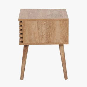 Eucalyptus Wood 1 Drawer Bedside  Table ** IN STORE ONLY**