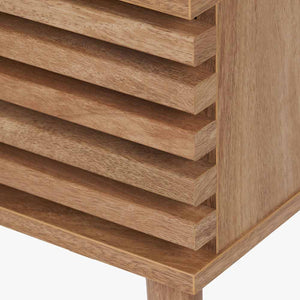 Eucalyptus Wood 1 Drawer Bedside  Table ** IN STORE ONLY**