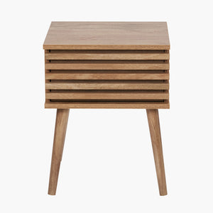 Eucalyptus Wood 1 Drawer Bedside  Table ** IN STORE ONLY**