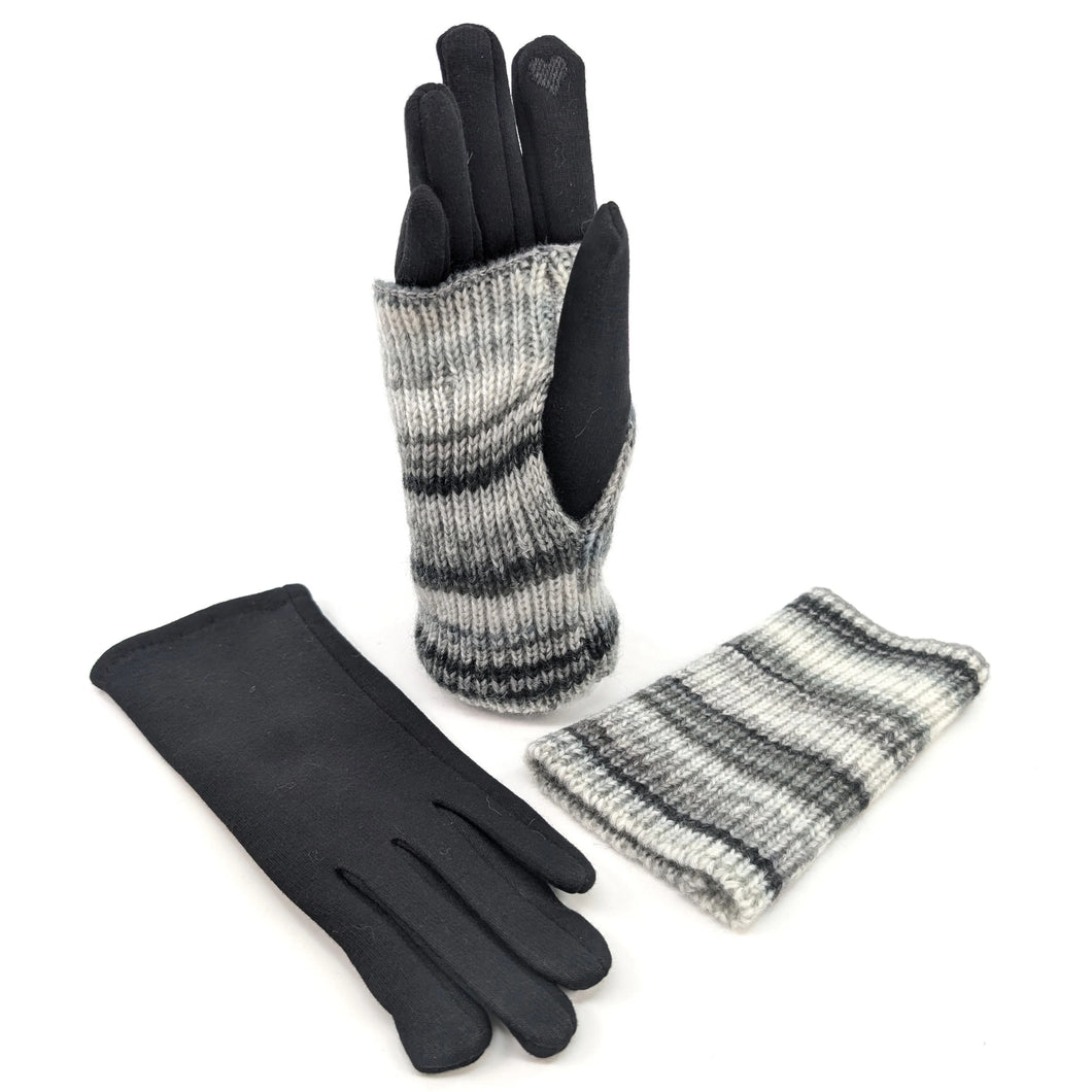 Snowy Multi Striped Gloves