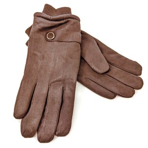 Unisex Button Detail Gloves