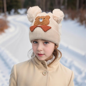 Cream Bear Children's Hat