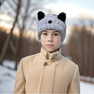 Grey Children's Faux Fur Bear Headband