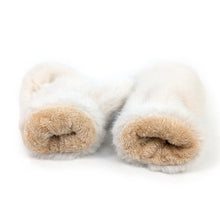 Load image into Gallery viewer, Faux Fur Mittens - Cream
