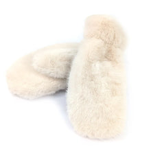 Load image into Gallery viewer, Faux Fur Mittens - Cream
