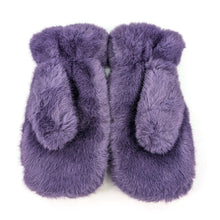 Load image into Gallery viewer, Faux Fur Mittens - Purple

