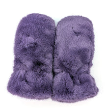 Load image into Gallery viewer, Faux Fur Mittens - Purple
