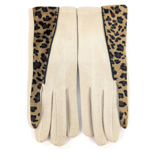 Load image into Gallery viewer, Animal Print Brushstroke Gloves - Mink

