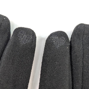 Animal Print Brushstroke Gloves - Black