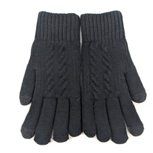 Load image into Gallery viewer, Men&#39;s Knitted Gloves - Black
