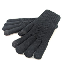 Load image into Gallery viewer, Men&#39;s Knitted Gloves - Black
