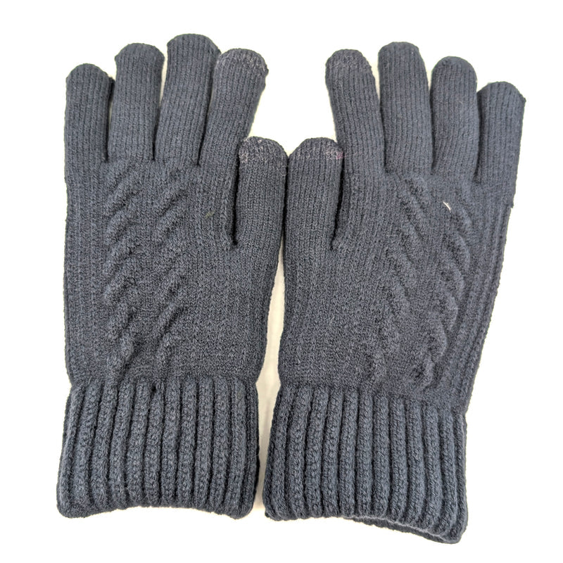 Men's Knitted Gloves - Navy
