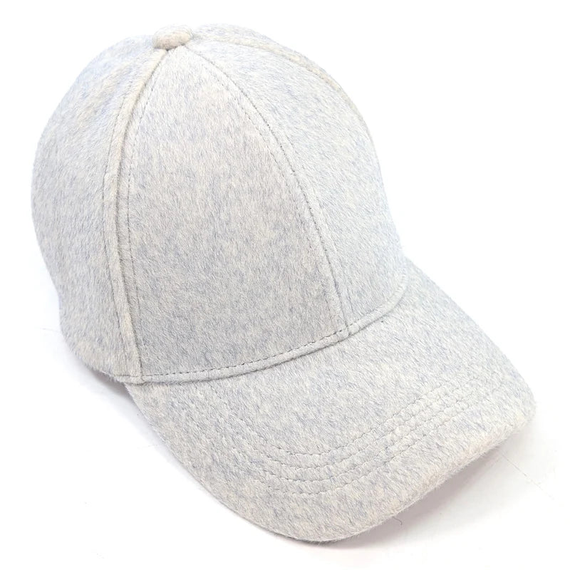 Wool Feel Cap - Light Grey