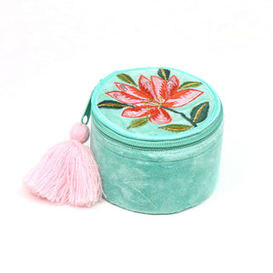 Turquoise Green Lily Trinket Box