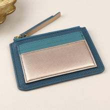 Load image into Gallery viewer, Teal/Metallic Cardholder
