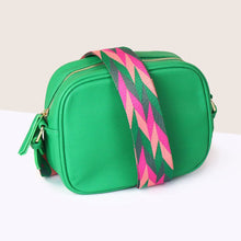 Load image into Gallery viewer, Bright Green Vegan Leather Camera Bag
