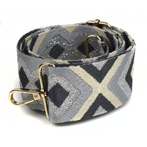 Grey/Slate Diamond Weave Bag Strap