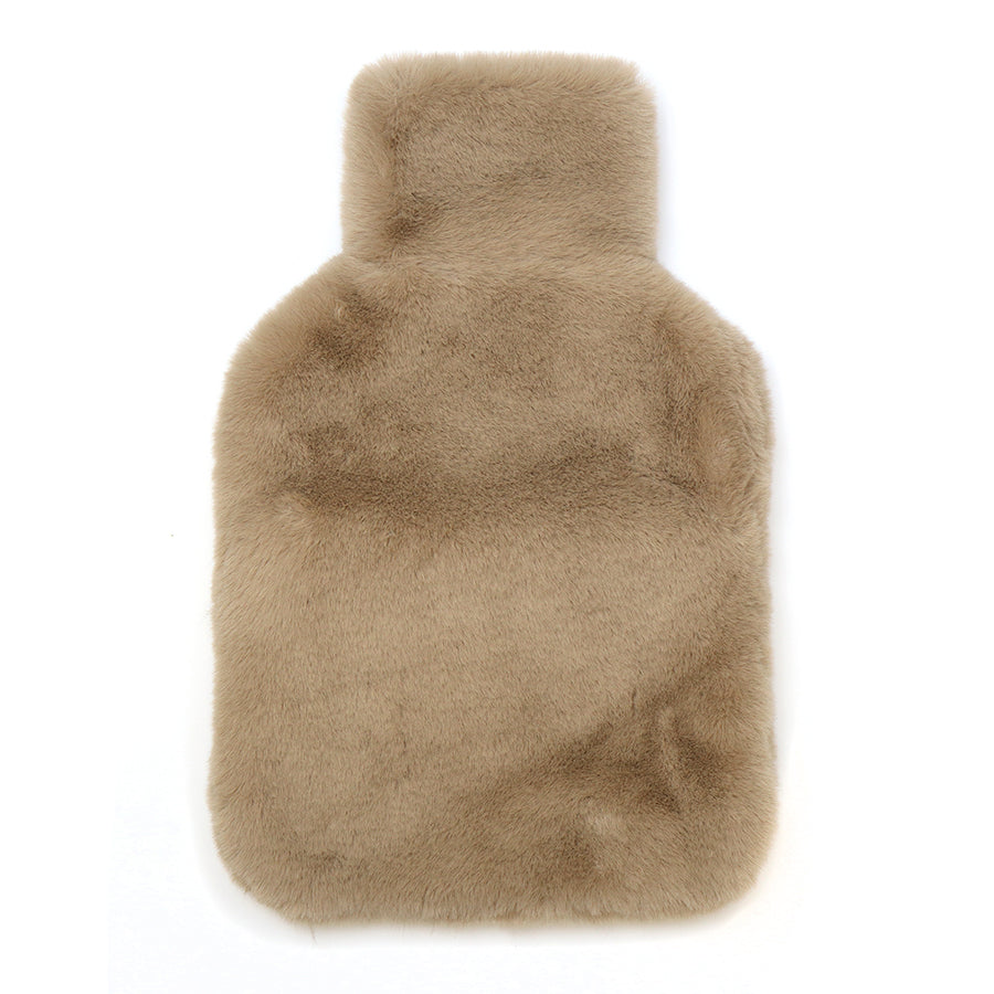 Taupe Faux Fur Hot Water Bottle
