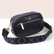 Load image into Gallery viewer, Navy Vegan Leather Small Camera Bag
