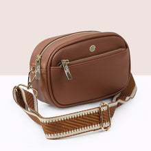 Load image into Gallery viewer, Tan Vegan Leather Small Camera Bag
