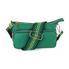 Load image into Gallery viewer, Green Vegan Leather Cross Body Bag
