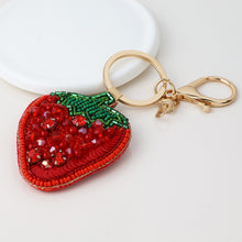 Load image into Gallery viewer, Embellished Strawberry Bag Charm-keyring
