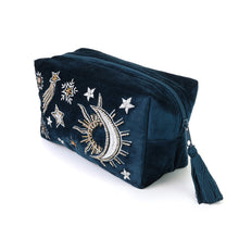 Load image into Gallery viewer, Night Sky Velvet Embroidered Make Up Pouch

