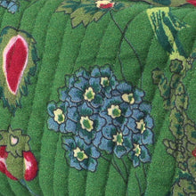 Load image into Gallery viewer, Green Paisley Floral Print Quilted MakeUp Pouch - Sml
