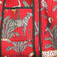 Load image into Gallery viewer, Deep Red Safari Palm Print Weekend bag
