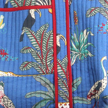 Load image into Gallery viewer, Rich Blue Safari Palm Print Weekend Bag
