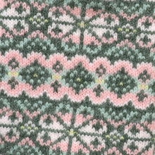 Load image into Gallery viewer, Sage/Pink Festive Knit Hot Water Bottle
