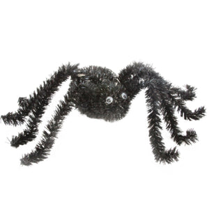 Black Tinsel Spider - 15cm