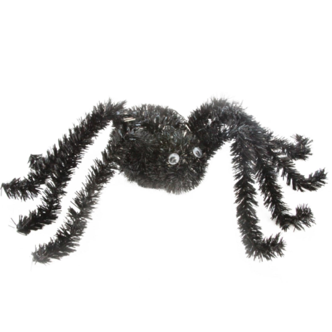 Black Tinsel Spider - 15cm