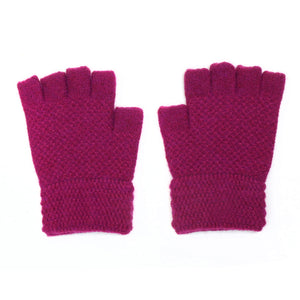 Magenta Fingerless Gloves