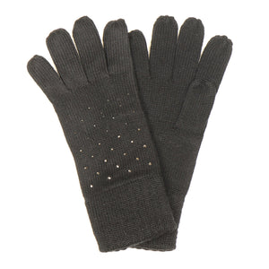 Black Blend Gloves with Studs