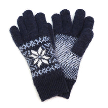 Load image into Gallery viewer, Navy Nordic Fleece Lined Gloves
