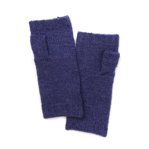Navy Cable Knit Recycled Wrist Warmers