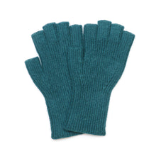 Load image into Gallery viewer, Teal Rib Knit Fingerless Gloves
