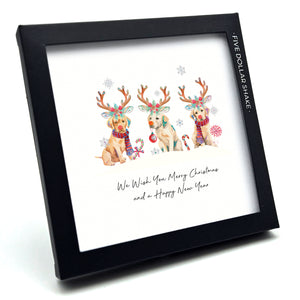 Luxury Christmas Cards Box of 6 - Xmas Puppies
